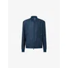 Corneliani Mens  Relaxed-fit Silk And Wool-blend Bomber Jacket In Blue