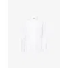 Corneliani Mens Regular-fit Logo-embroidered Linen Shirt Optical White In White