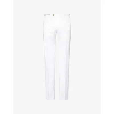 Corneliani Mens Slim-leg Mid-rise Stretch-cotton Trousers Optical White
