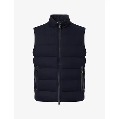 CORNELIANI MENS PADDED CASHMERE GILET NAVY