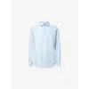 Corneliani Mens  Regular-fit Wrinkle-free Cotton Shirt In Blue