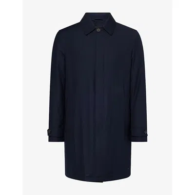 Corneliani Mens Techno Padded Poplin Coat Navy In Blue