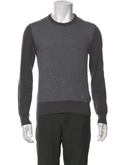 Pre-owned Corneliani Merino Wool Crew Neck Pullover In Gray