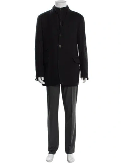 Pre-owned Corneliani Merino Wool Jacket In Black