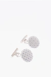 Corneliani Metal And Silk Round Cufflinks