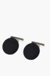 Corneliani Metal Cufflinks Lined With Embroidered Silk
