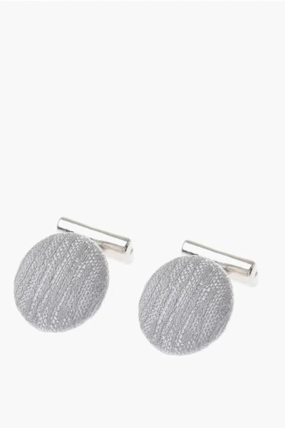 Corneliani Metal Cufflinks Lined With Silk