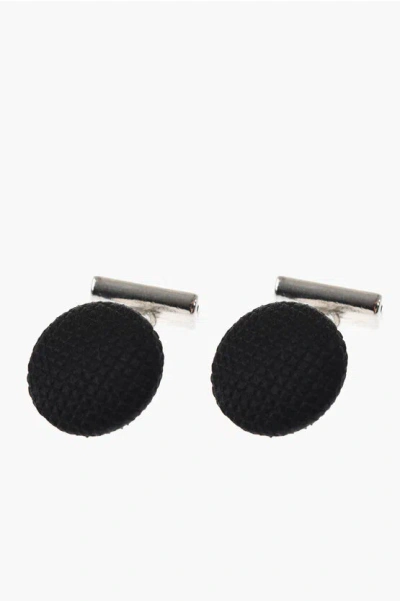 CORNELIANI METAL CUFFLINKS LINED WITH SILK