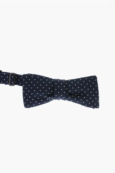 Corneliani Micro Checked Silk Bow Tie