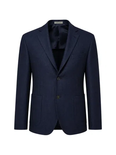CORNELIANI MICRO-PATTERNED SINGLE-BREASTED JACKET