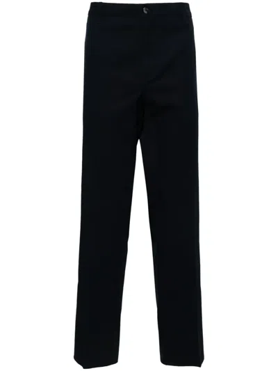 Corneliani Mid-rise Straight-leg Chinos In Blue
