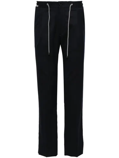 Corneliani Mid-rise Tailored Trousers In 蓝色