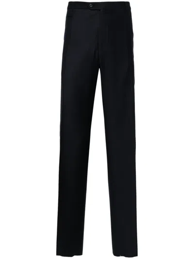 Corneliani Mid-rise Tailored Trousers In Blue