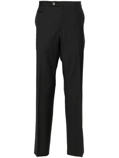 Corneliani Mid-rise Tailored Wool Trousers In Grey