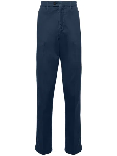 Corneliani Mid-rise Tapered Chinos In Blue
