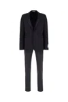 Corneliani Black Stretch Wool Suit In Black