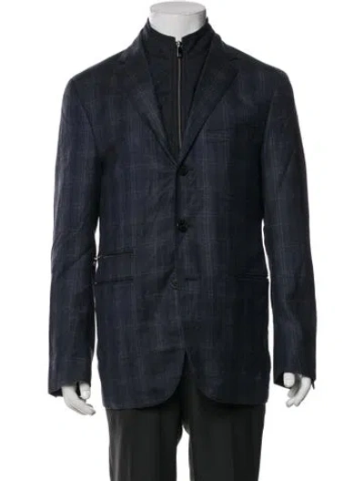 Pre-owned Corneliani Milestones Identity Virgin Wool Jacket In Blue