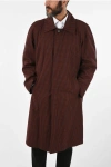 Corneliani Mini Check Cartesio Hidden Closure Coat In Brown