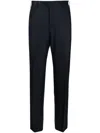 Corneliani Mini-check Tailored Trousers In Blue