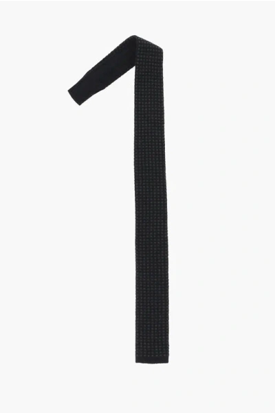 Corneliani Mini Checked Silk And Cashmere Tie