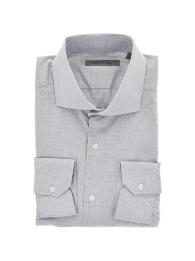 Corneliani Mini-check Cotton Shirt In Multi