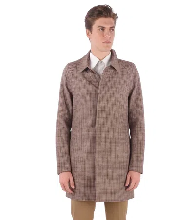 Corneliani Multicolor Check Trench Coat