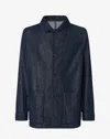 Corneliani Navy Blue Denim Jacket In Blue