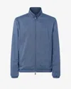 Corneliani Navy Blue Linen-blend Jacket In Blue