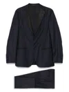 Corneliani Navy Blue Single Breasted Suit In Blue