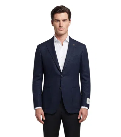 Corneliani Navy Blue Notched Lapel Blazer