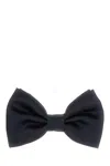 Corneliani Navy Blue Polyester Bow Tie In Blu Notte