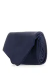 Corneliani Navy Blue Polyester Tie In Blue