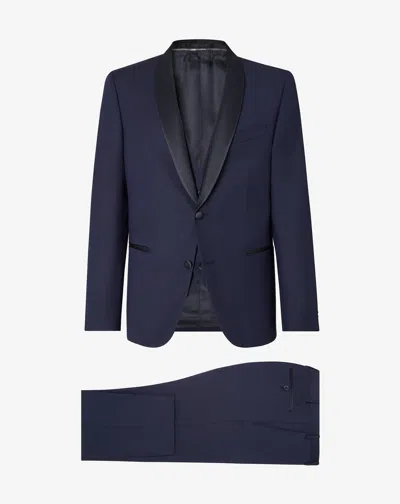 Corneliani Navy Blue S120's Wool Sablé Tuxedo