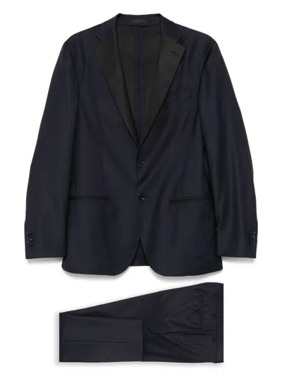 Corneliani Navy Blue Single Breasted Suit