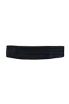 Corneliani Navy Blue Solid Cummerbund Belt In Black