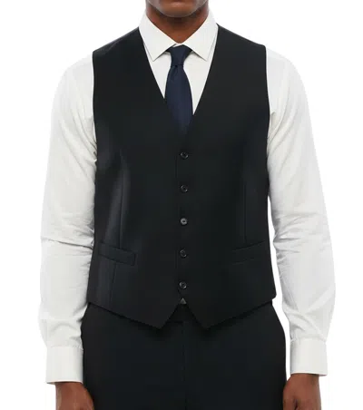 Corneliani Navy Blue Solid Waistcoat