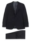 Corneliani Navy Blue Virgin Wool Single Breasted Suit In Blue