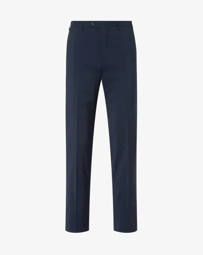 Corneliani Navy Blue Wool And Mohair Trousers