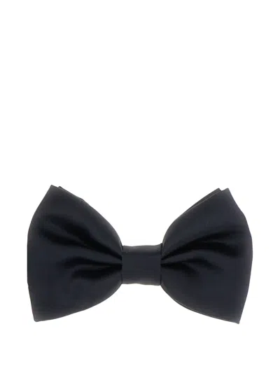 Corneliani Navy Bow Tie In Black
