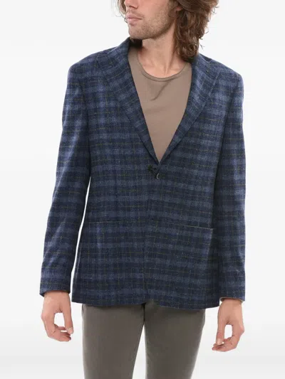 Corneliani Nino Danieli Checked Blazer In Blue