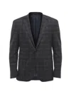 Corneliani Nino Danieli Checked Blazer In Gray