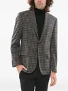 Corneliani Nino Danieli Checked Single-breasted Wool Blazer In Gray
