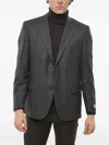 Corneliani Nino Danieli Checked-pattern Blazer In Gray