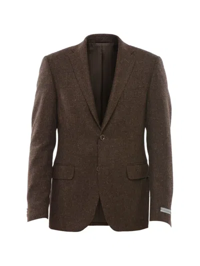 Corneliani Nino Danieli Single-breasted Blazer In Brown