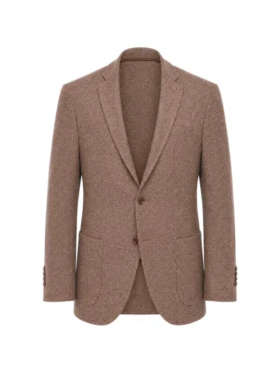Corneliani Nino Danieli Single-breasted Patch-pocket Blazer In Brown