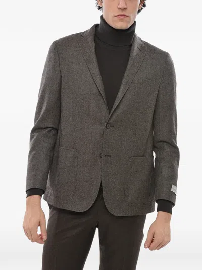 Corneliani Nino Danieli Single-breasted Wool Blazer In Green