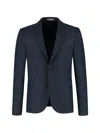 Corneliani Notched-lapel Blazer In Blue