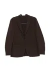 Corneliani Notched-lapel Blazer In Brown