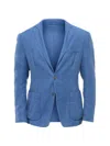 Corneliani Notched-lapel Single-breasted Blazer In Blue