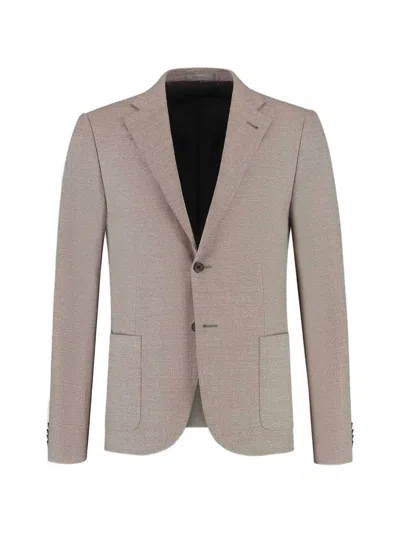 Corneliani Notched-lapels Blazer In Neutral